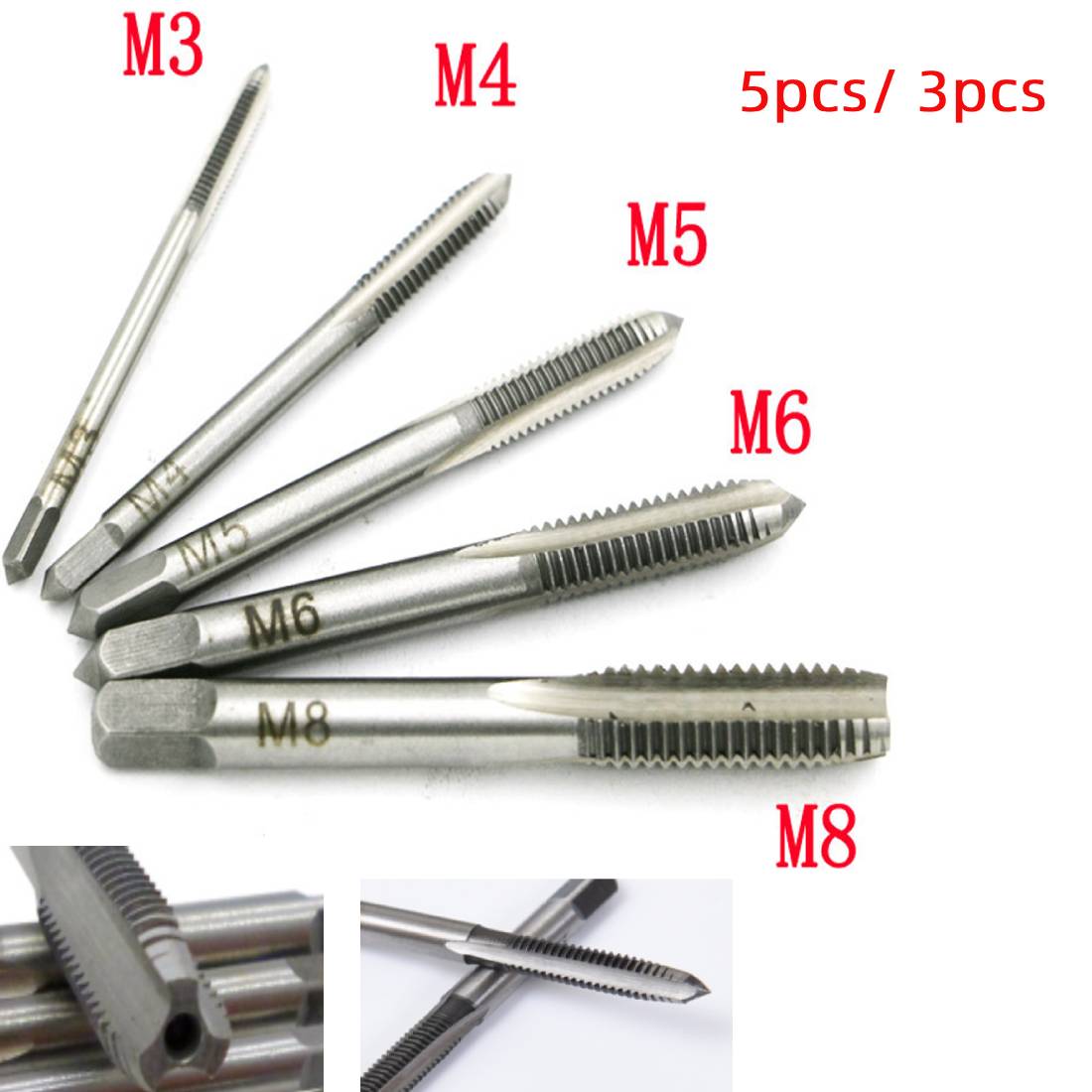 Industrial Tools Thread Forming Taps, Plug Tap High Speed Steel 