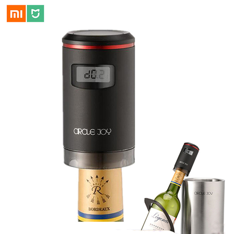 Xiaomi Circle Joy Rechargeable Smart Electric Vacuum Wine Stopper Automatic Vacuuming Keep Fresh 7 Days LED Show Temperature ► Photo 1/6