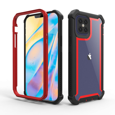 High quality Transparent Phone Case For iPhone 12 11 Pro XS Max XR X 6S 7 8 Plus Hybrid Rugged Anti Shock Doom armor Cover Cases ► Photo 1/6