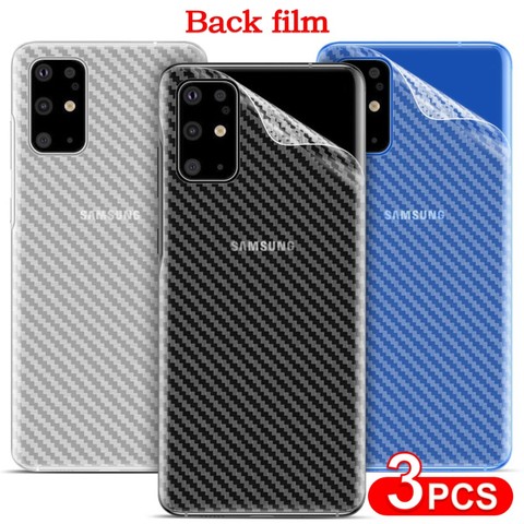 3Pcs Carbon Fiber Anti-fingerprint Back Film Samsung Galaxy Note 20 Ultra S20 S10 Plus S9 Back Screen Protector For Note10 + 9 8 ► Photo 1/6