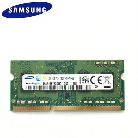 SAMSUNG DDR3 2GB PC3 1RX8 2RX16 12800S 2GB 1600Mhz Laptop Memory 2G PC3 12800S 1600 MHZ Notebook Module SODIMM RAM ► Photo 1/2