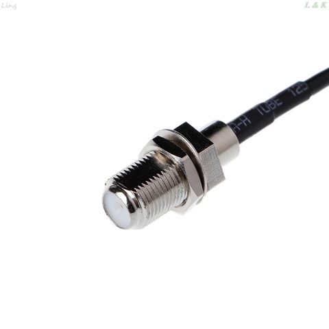 F Female to CRC9 Right Angle Connector RG174 Pigtail Cable 15cm 6