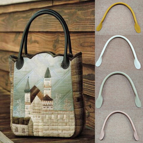 1 Pair PU Handbag Bag Belt Strap New Round Ear DIY Purse Strap Solid Bag Handles Obag Handles Accessories For Bags Wholesale ► Photo 1/6