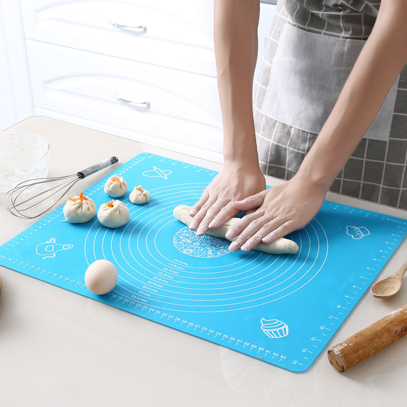 Thickening Silicone Baking Mat Flour Rolling Scale Mat Kneading Dough Pad 