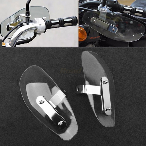 Motorcycle Clear Handle Bar Hand Guard Protector Wind Deflector Motorcycle Bike Shield For Harley Touring Honda Custom ► Photo 1/6