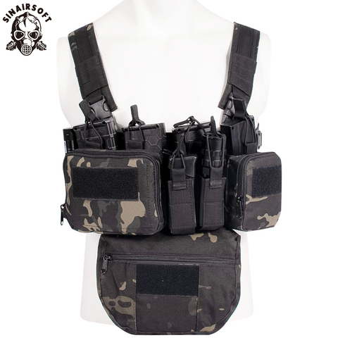 CS Match Wargame TCM Chest Rig Airsoft Tactical Vest Military Gear Pack Magazine Pouch Holster Molle System Waist Men Nylon Swat ► Photo 1/6