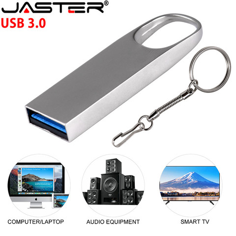 JASTER USB 3.0 metal USB Flash Drive 64GB 32GB 16GB 8GB 4GB USB Stick Metal Pen Drive  Real Capacity (Over 10pcs Free logo) ► Photo 1/6