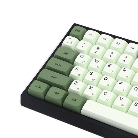 Keypro Matcha Green Ethermal Dye Sublimation fonts PBT keycap For Wired USB mechanical keyboard 129 keycaps ► Photo 1/6