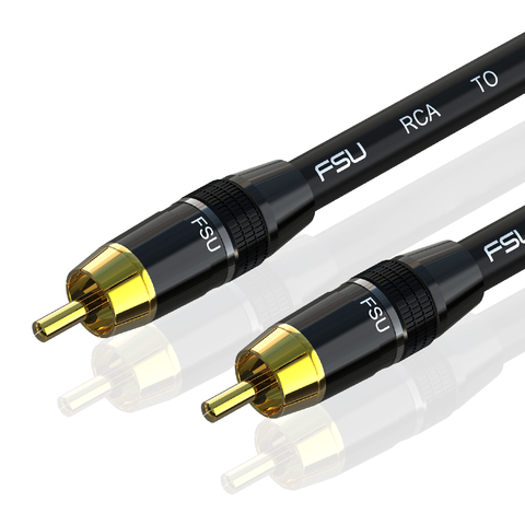Coaxial RCA cable Audio cable Aux Stereo Subwoofer SPDIF with Digital HIFI male to male 24k Gold-Plated for Soundbar Speaker DVD ► Photo 1/6