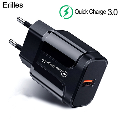 3A Quick Charge 3.0 USB Charger For iPhone 11 Pro 8 EU Wall Mobile Phone Charger Adapter QC3.0 Fast Charging For Samsung Xiaomi ► Photo 1/6