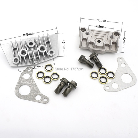 50cc 70cc 90cc 110cc 125cc 140cc Oil Cooler Adapter Engine Cylinder Cover Dirt Pit Bike Monkey Bike Motorcycle ► Photo 1/6