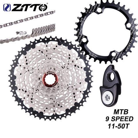 ZTTO MTB 9 Speed 50t Cassette Mountain Bike Cassette 9v 11-50T Wide Ratio  Bicycle 9S Freewheel Compatible with M430 M4000 M590 ► Photo 1/6