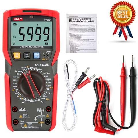 UNI-T UT89X/UT89XD True RMS Digital Multimeter True RMS Tester AC/DC Voltmeter Ammeter 1000V 20A Frequency LED Measure. ► Photo 1/6