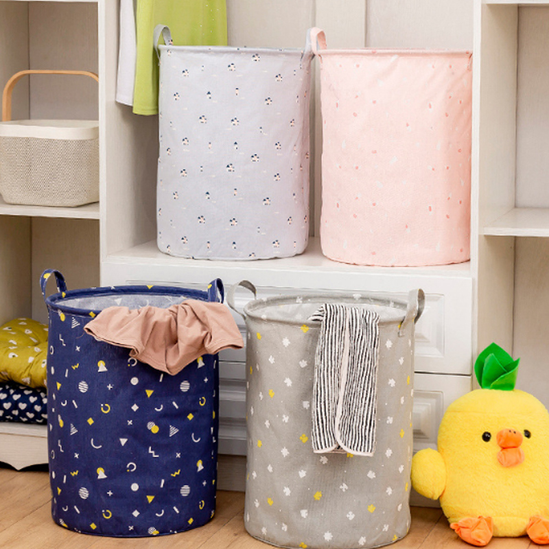 Laundry Basket Folding Bag Large Capacity Clothes Storage Children Toy Buckets 