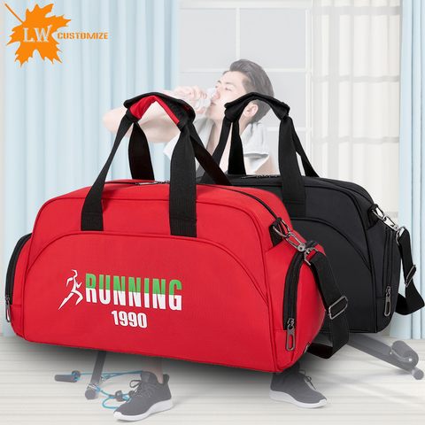 Customize Men Sport Gym Bag For Training Women  Yoga  Bag   Travel Duffle Bag Sports Swim Big Nylon Weekend Bags Printed logo ► Photo 1/6