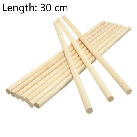 10pcs 3mm 4mm 5mm 6mm 12mm  Wooden Stick Strip Modeling For DIY Handmade Crafts Making Accessories Wooden rod ► Photo 1/6