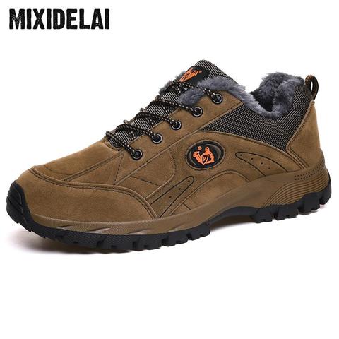 MIXIDELAI Brand Winter Shoes Men Big Size 38-48 Super Warm Men's Boots Sneakers Ankle Warm Plush Snow Boots For Man Footwear ► Photo 1/6