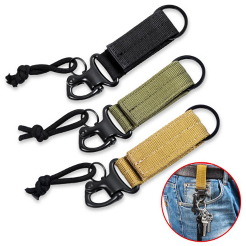 Outdoor Carabiner Backpack Hooks Molle Hook Survival Gear Nylon Keychain ClaspWR 