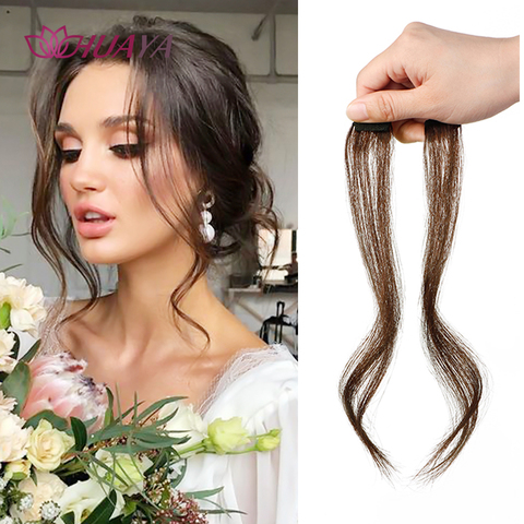 HUAYA 30-35CM Natural Hair Bangs Clips Front Side Long Bangs Fake Fringe Clip In Hair Extensions Accessories for Women ► Photo 1/6
