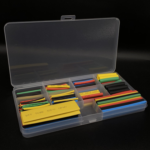 164pcs/box Polyolefin Shrinking Assorted Heat Shrink Tube Wire Cable Insulated Sleeving Tubing Set ► Photo 1/6