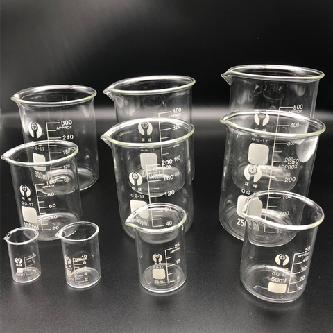 10Pcs/set (5mL-500mL) Glass Beaker Chemistry Experiment Labware For School Laboratory Equipment ► Photo 1/6