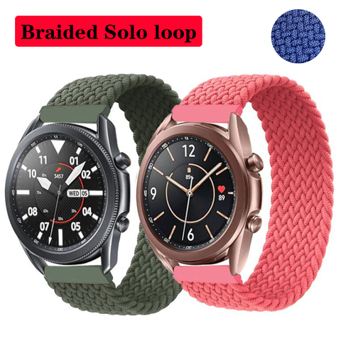 Band for samsung galaxy watch 46/42mm active 2 gear s3 frontier braided solo loop fabric Bracelet huawei watch gt 2 strap 20/22m ► Photo 1/6