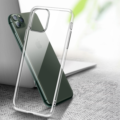 Transparent Soft Slilcone Phone Case For iphone 11 Thicken Luxury Cover For iphone 11 Pro Max SE 2 X XS Max XR 8 7 Plus TPU Case ► Photo 1/6