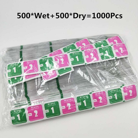 Alcohol Wipes Dry Wet Cleaning Wipes Paper Camera Lens Phone Screen Dust Removal for iPhone LCD Screen Cleaner 500*Dry+500*Wet ► Photo 1/6