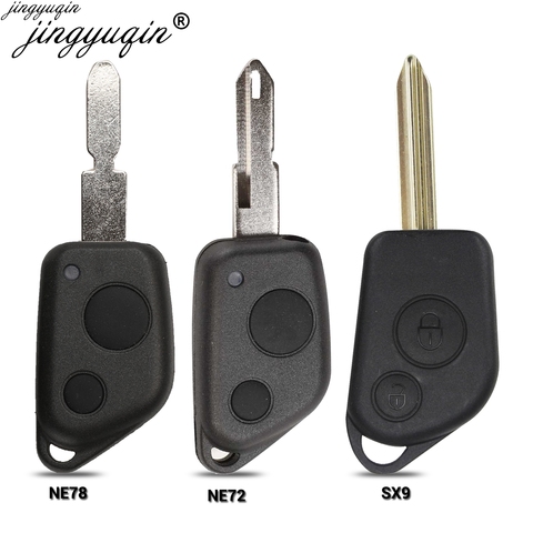 Jingyuqin 2 Buttons Car Remote Entry Key Fob Shell Case For Citroen C2 C3 C4 for Peugeot 106 205 206 306 307  405 406 ► Photo 1/6