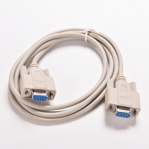 1PC 1.5M Serial RS232 Female to Female Null Modem Cable DB9 FTA Cross Connection 9 Pin COM Data Cable Converter Extension Cord ► Photo 1/6