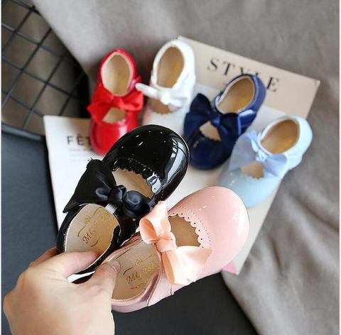 Newest Summer Kids Shoes 2022 Fashion Leathers Sweet Children Sandals For Girls Toddler Baby Breathable PU Out Bow Shoes ► Photo 1/6