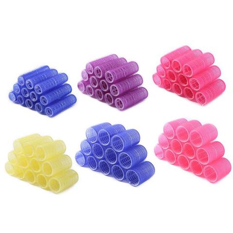 12pcs Self Grip Hair Rollers Cling Any Size Home Salon DIY Hair Styling Tools Hairdressing Hair Curlers Roller 15/20/32/40/44mm ► Photo 1/6