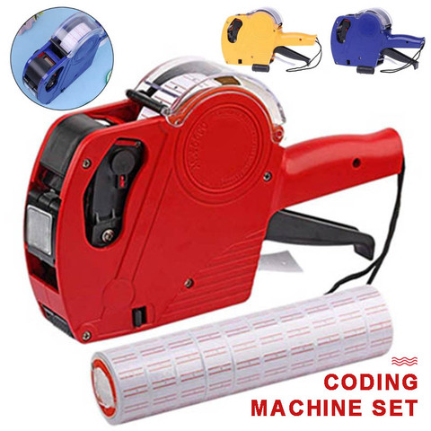 Handheld Price Labal Gun Plastic 8 Digits Tag Labeller Machine With 4000pcs Lable For Supermarket Shopping Mall ► Photo 1/4