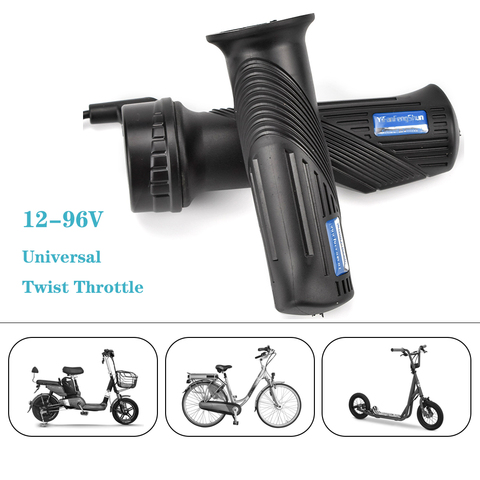 Electric bike Twist Throttle,ebike Universal Throttle 24V-96V Gas Handle For Motorcycle e-scooter Speed Accelerator kit 145 cm ► Photo 1/4