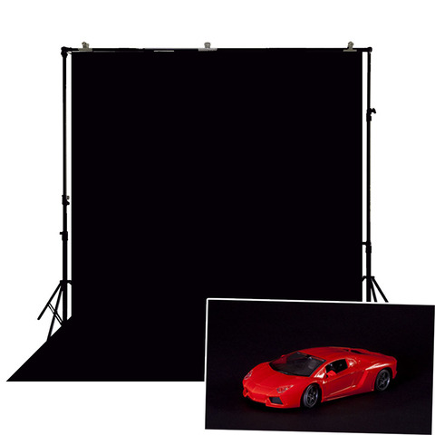 Photography Backdrop Black Background Solid Color Pure Black Screen Back Drop Game Studio Products Photoshoot Portrait At Home ► Photo 1/1