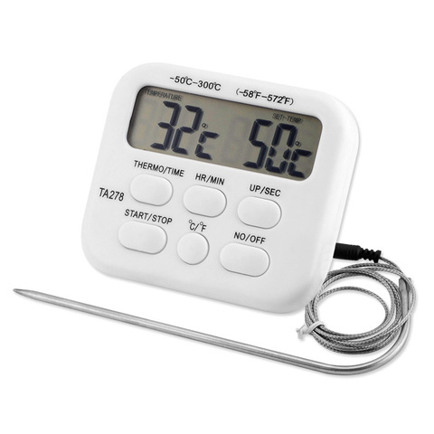 1 pcs Digital Oven Thermometer Kitchen Food Cooking Meat Grill Probe With Timer Water Milk Temperature Cooking Kitchen Tools ► Photo 1/6