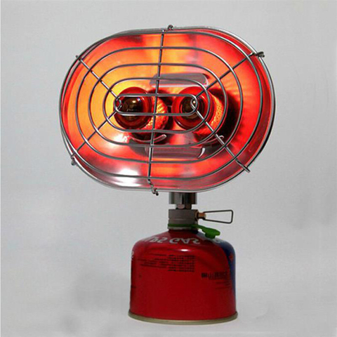 BRS Portable Gas Heater Camping Fishing Warmer Butane Propane Double Burners Heating Stove Infrared Ray Gas Heater Drying Cloth ► Photo 1/6