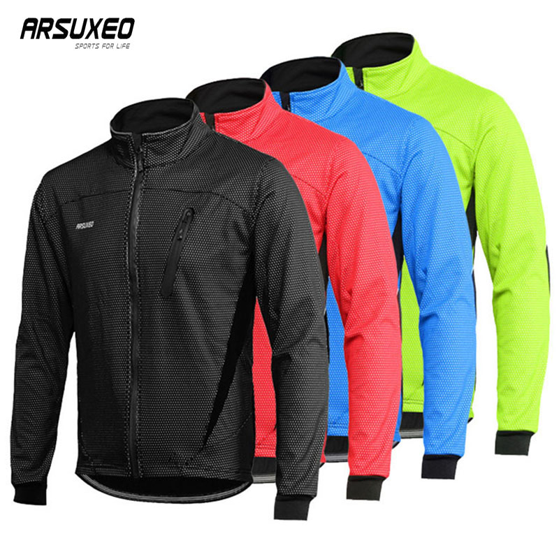 Thermal Cycling Jacket Winter Bicycle Windproof Reflective Coat for MTB Bike Men