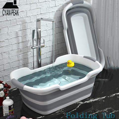 1PC Portable Folding Bathtub Baby Shower Portable Silicone Capacity Washing Storage Non-Slip Dog Bath Tubs Foot Spa Bath Hot Tub ► Photo 1/6