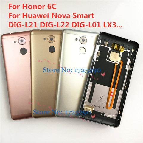 Metal Rear Battery Door back cover Housing For Huawei Honor 6C Nova Smart DIG-L01 DIG L21 L22 L23 LX3 DIG-L21HN ► Photo 1/5