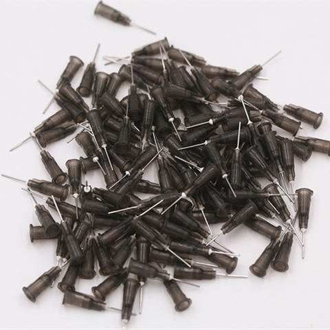 100pcs 22G Precision passivated S.S. Dispense Tip with PP Safetylok hub, 0.5