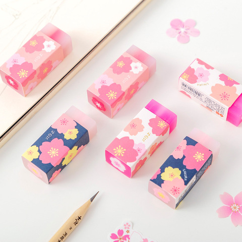 Cherry Sakura Style Cartoon Eraser Rubber Eraser Primary Student Prizes Promotional Gift Stationery ► Photo 1/5