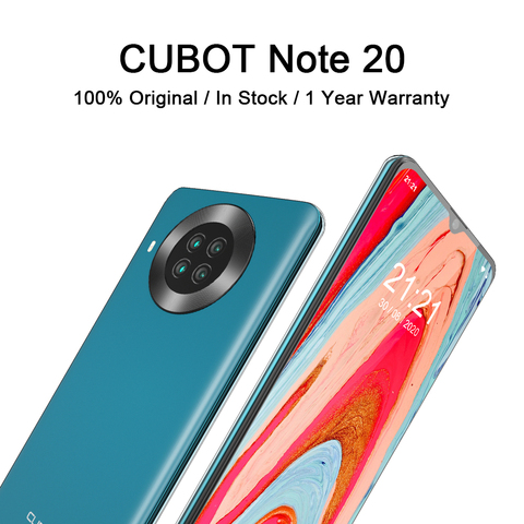 CUBOT Note 20 Mobile Phone  6.5″ HD Display 4200mAh Battery NFC Smart Phones Android 10.0 Rear Quad Camera Cellphones 64gb Rom ► Photo 1/6