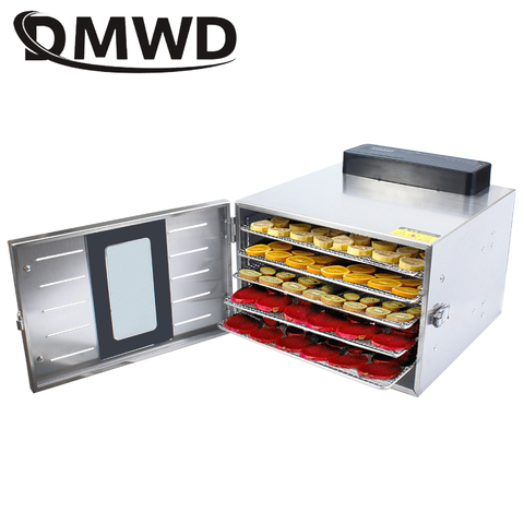 DMWD 5 Trays Dried Food Dehydrator Snacks Dehydration Air Dryer Stainless Steel Fruit Vegetable Herb Pet Meat Drying Machine EU ► Photo 1/6