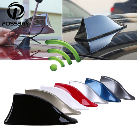 POSSBAY Car Shark Fin Antenna Auto Radio Signal Aerials Roof Antennas for BMW/Honda/Toyota/Hyundai/VW/Kia/Nissan Car Styling ► Photo 1/6