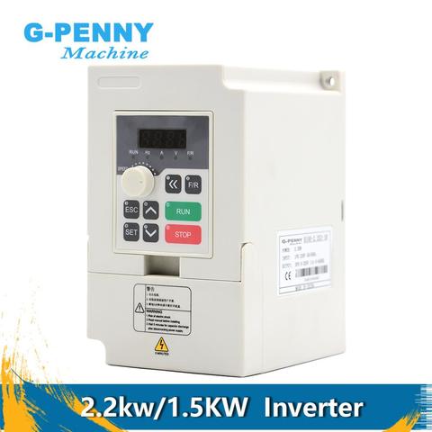 Free Shipping! 220v 1.5kw VFD Variable Frequency Drive 2.2kw vector Inverter Motor Speed Control 0-1000Hz  Frequency Converter ► Photo 1/6