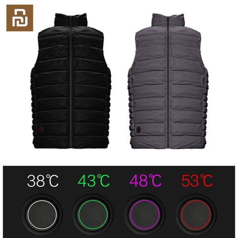 Graphene Electric USB Warm Back Goose Down Vest Heating Jacket Racing Coat Best For Winter from youpin ► Photo 1/6