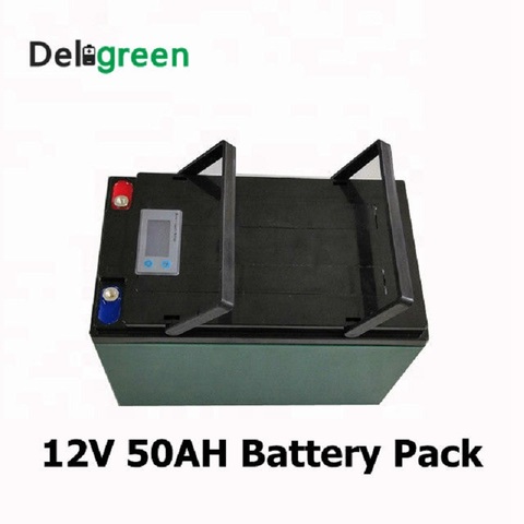 12V 50AH Lithium 3.2V LiFePO4 Battery pack for Solar Energy storage system Electric Boat Yatch with Led display ► Photo 1/6