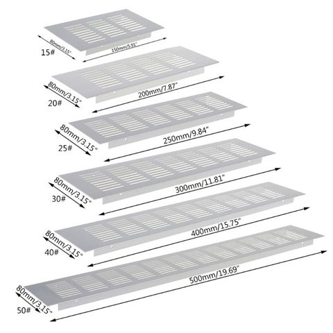 Multi size Aluminum Alloy Air Vent Perforated Sheet Web Plate Ventilation Grille ► Photo 1/6