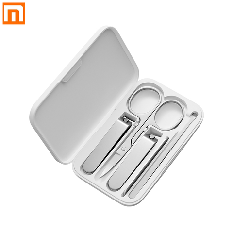 5pcs Xiaomi Mijia Stainless Steel Nail Clippers Set Trimmer Pedicure Care Clippers Earpick Nail File Professional Beauty Tools ► Photo 1/5